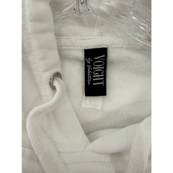 Voight by Valentina Women Cum First White Hoodie Size S - Picture 3 of 4